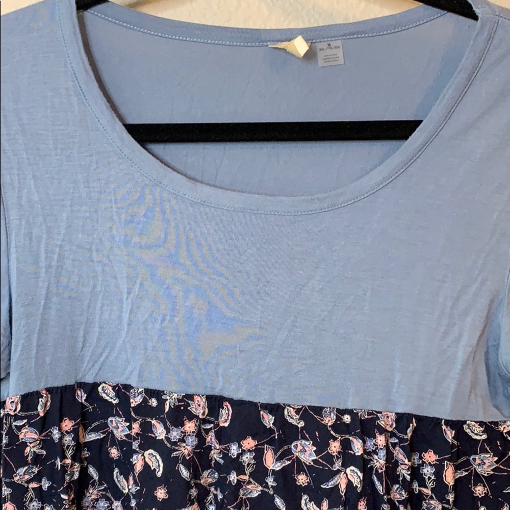 Girl’s Roxy Girl Tee Shirt Dress with Rayon Skirt - Picture 2 of 8